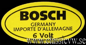 DEKAL TÄNDSPOLE BOSCH 6 VOLT GUL