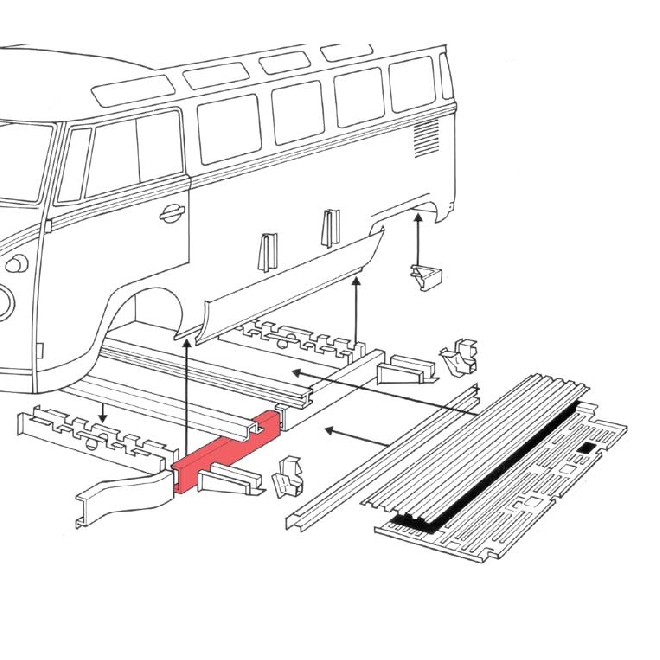 PLÅT T2 -67 RAMBALK MITTDEL HÖGER ELLER VÄNSTER -67 (1)