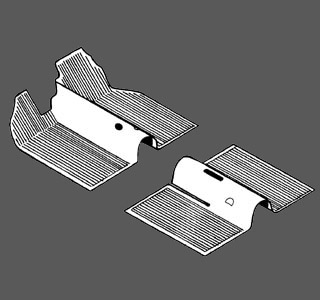 MATTSATS T1 58-67 2-DELAD SVART GUMMI ORIGINAL