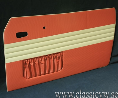 TMI DÖRRPANEL GHIA 64-74 OEM CLASSIC VINYL BRICKRED FRAM/BAK