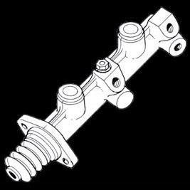 HUVUDBROMSCYLINDER T2 08/70-04/79 2-KRETS UTAN SERVO (ATE)