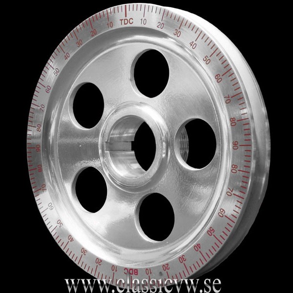 REMSKIVA 170 MM ALUMINIUM MED HÅL, RÖD GRADERING