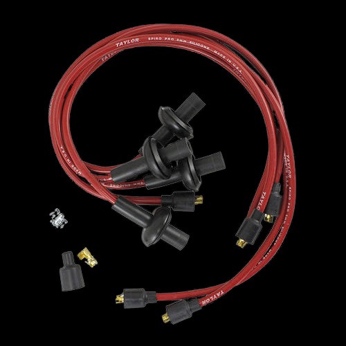 TÄNDKABELSATS T1 SILIKON RÖD 8 MM, CARBON CB PERFORMANCE