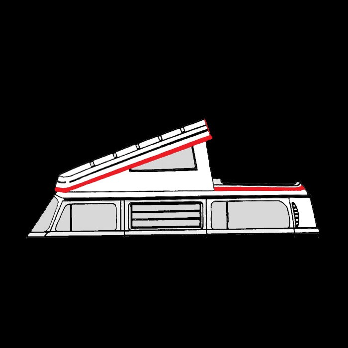 LISTSATS WESTFALIA POP TOP T2 68-73