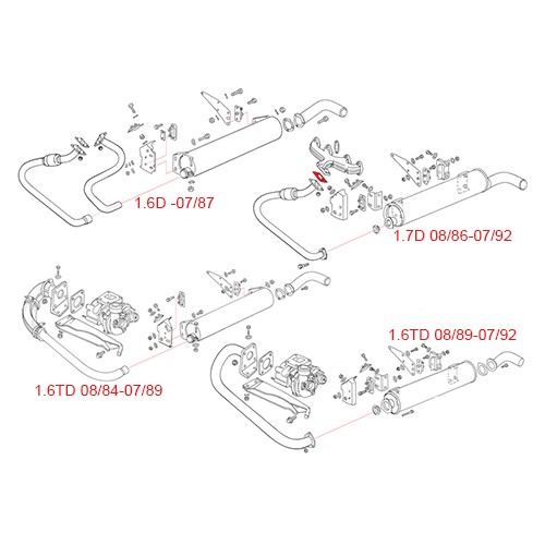 PACKNING GRENRÖR/AVGASRÖR 1,6/1,7L D (CS KY) PACKNING GRENRÖR/AVGASRÖR 1,6/1,7L D (CS KY)
