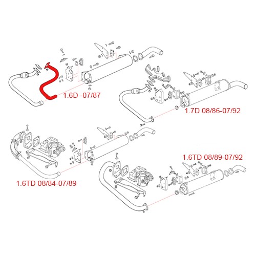 AVGASKRÖK T25 1,6L (CS) 08/80-07/87 AVGASKRÖK T25 1,6L (CS) 08/80-07/87