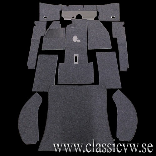 MATTSATS T1 56-57 CHARCOAL, MED KANTBAND, 13 DELAR