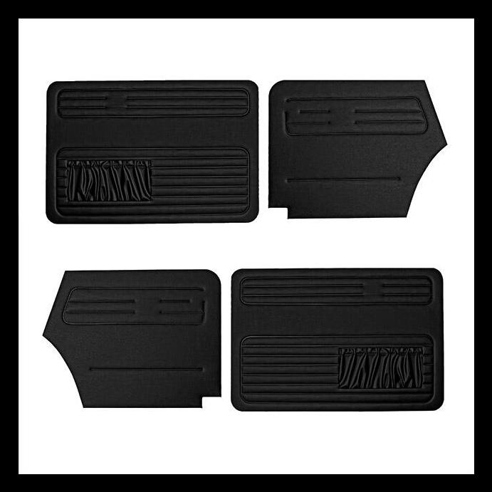 DÖRRPANEL T1 CAB 67-72 VINYL SVART (4) MED FICKA