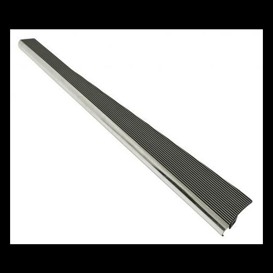 FOTSTEG T1 BILLET/ALUMINIUM, SVART MED POLERADE RIBBOR/KANT (2)