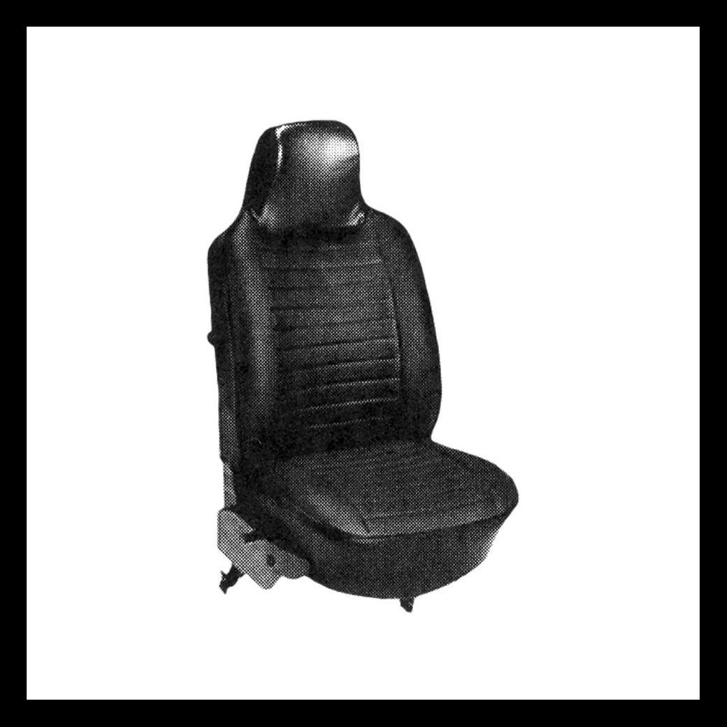 SÄTESKLÄDSEL T1 CAB 08/73-07/76 BASKET WEAVE SVART