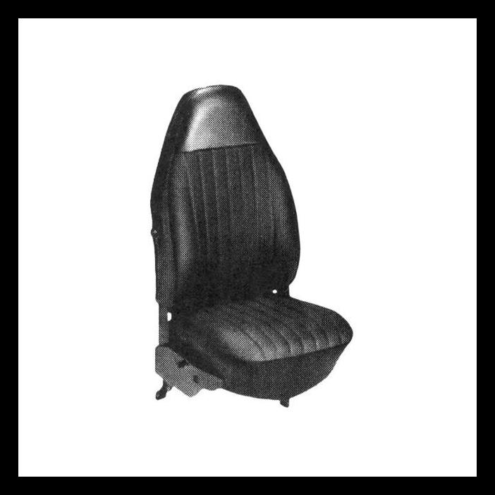 SÄTESKLÄDSEL T1 CAB 08/72-07/73 BASKET WEAVE SVART