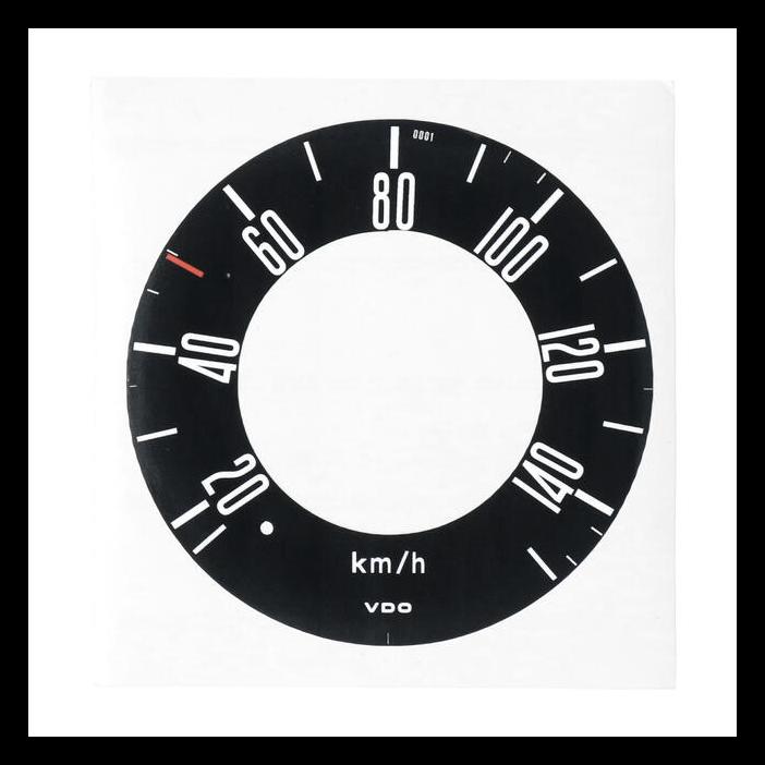 DEKAL HASTIGHETSMÄTARE KMH SVART T2 04/73-07/79