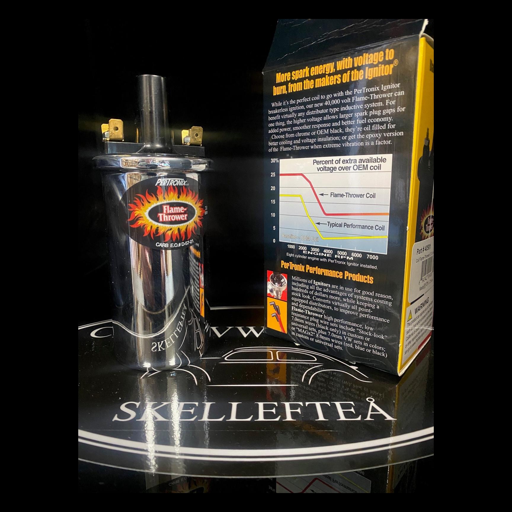 TÄNDSPOLE PERTRONIX I&II 12 VOLT 3 OHM KROM