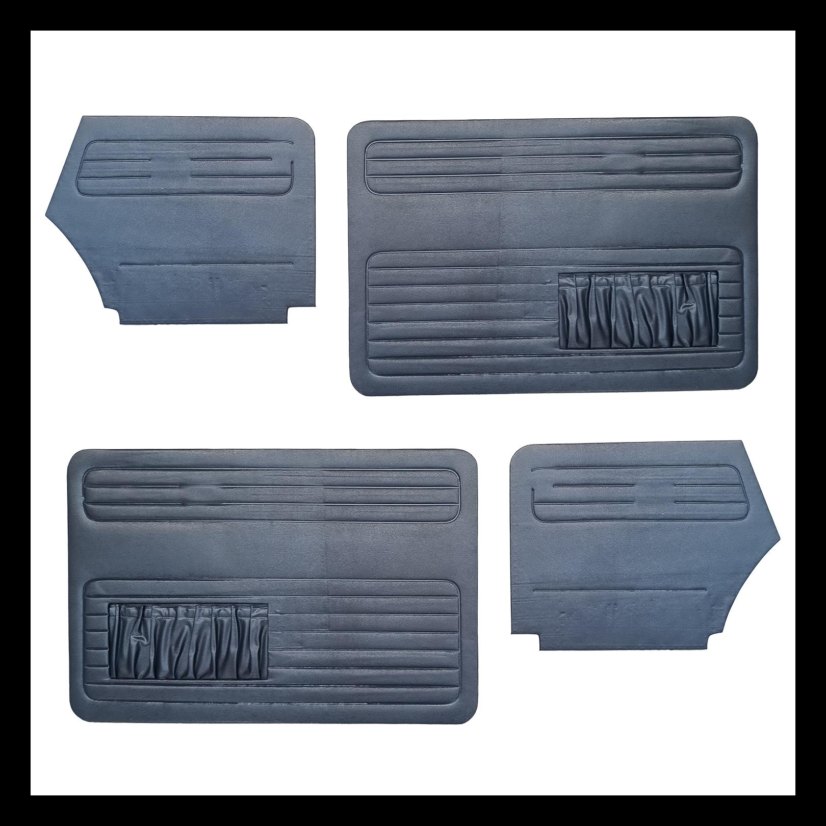 DÖRRPANEL T1 CAB 08/72- VINYL BLÅ MED FICKA (SATS)