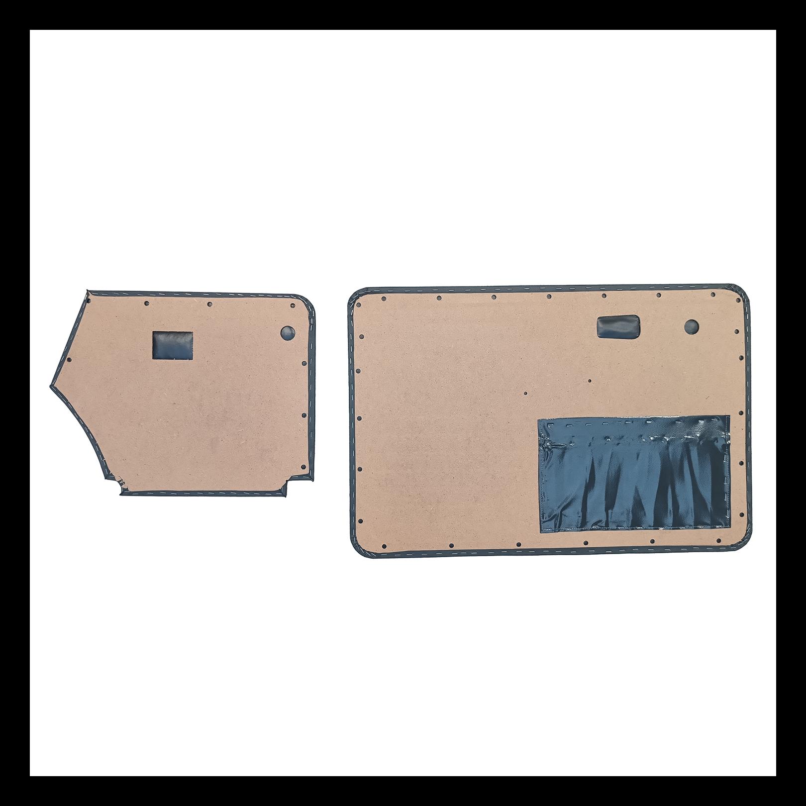 DÖRRPANEL T1 CAB 08/72- VINYL GRÅ MED FICKA (SATS)