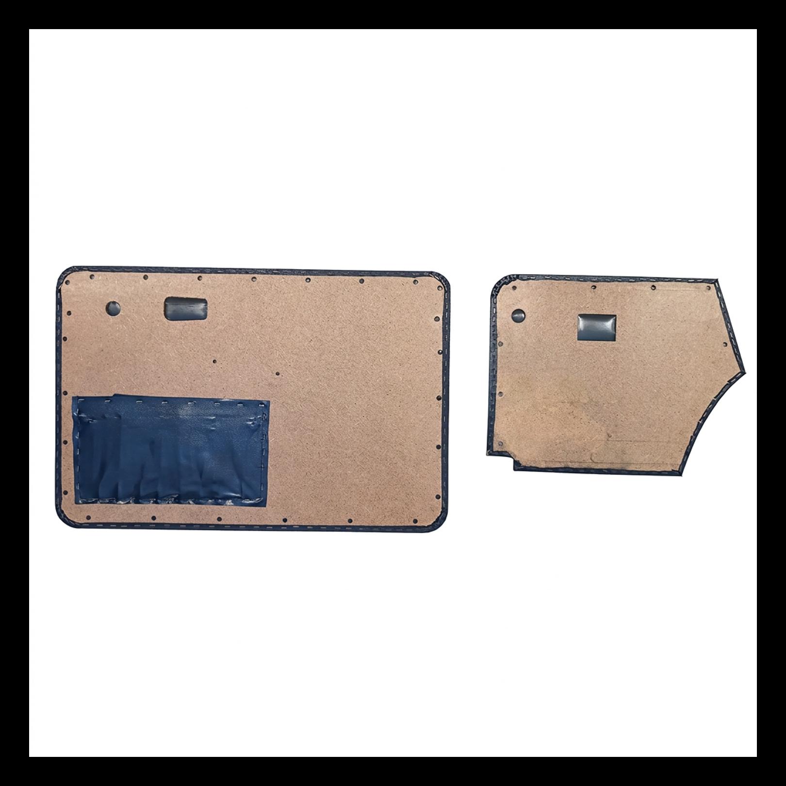 DÖRRPANEL T1 CAB 08/66-07/72 VINYL BLÅ MED FICKA (SATS)