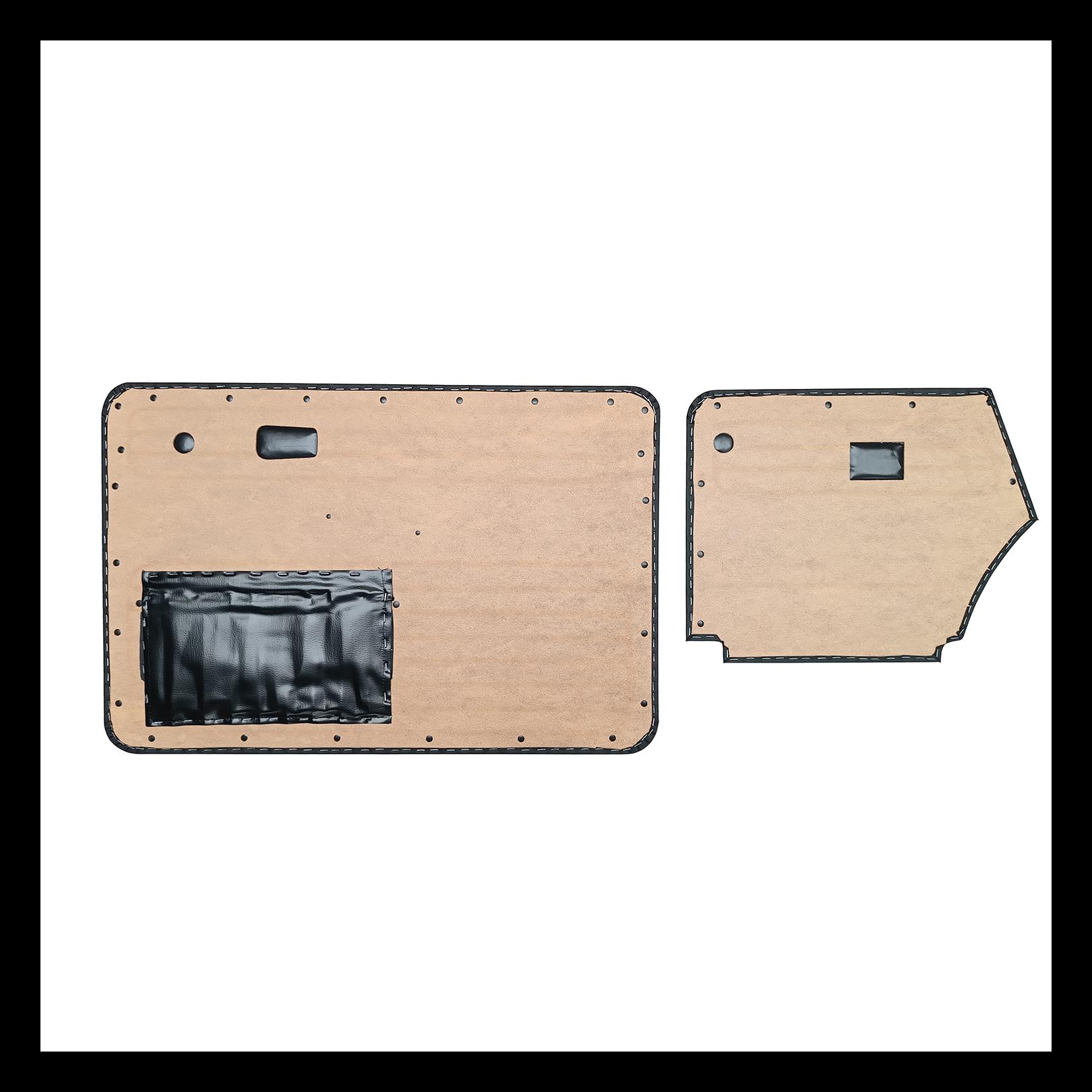 DÖRRPANEL T1 CAB 08/72- VINYL SVART MED FICKA (SATS)