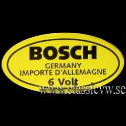 DEKAL TÄNDSPOLE BOSCH 6 VOLT GUL DEKAL TÄNDSPOLE BOSCH 6 VOLT GUL