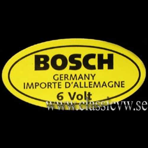 DEKAL TÄNDSPOLE BOSCH 6 VOLT GUL DEKAL TÄNDSPOLE BOSCH 6 VOLT GUL