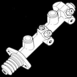 HUVUDBROMSCYLINDER T2 08/69 - 07/70 UTAN SERVO (ÅR 1970) ATE HUVUDBROMSCYLINDER T2 08/69 - 07/70 UTAN SERVO (ÅR 1970) ATE