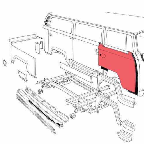 PLÅT T2 68-79 DÖRRPANEL KOMPLETT HÖGER PLÅT T2 68-79 DÖRRPANEL KOMPLETT HÖGER