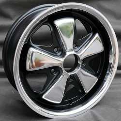 FUCHS MAXILITE 6X15 130/5 ET36 SVART/POLERAD FUCHS MAXILITE 6X15 130/5 ET36 SVART/POLERAD