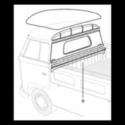 PLÅT T2 TVÄRBALK FÖNSTERPANEL PICKUP 08/52-07/67 PLÅT T2 TVÄRBALK FÖNSTERPANEL PICKUP 08/52-07/67