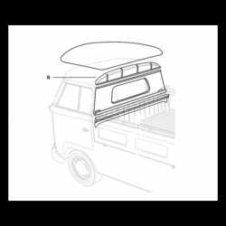 PLÅT T2 PANEL OVANFÖR BAKRUTAN PICKUP 08/52-07/67 PLÅT T2 PANEL OVANFÖR BAKRUTAN PICKUP 08/52-07/67